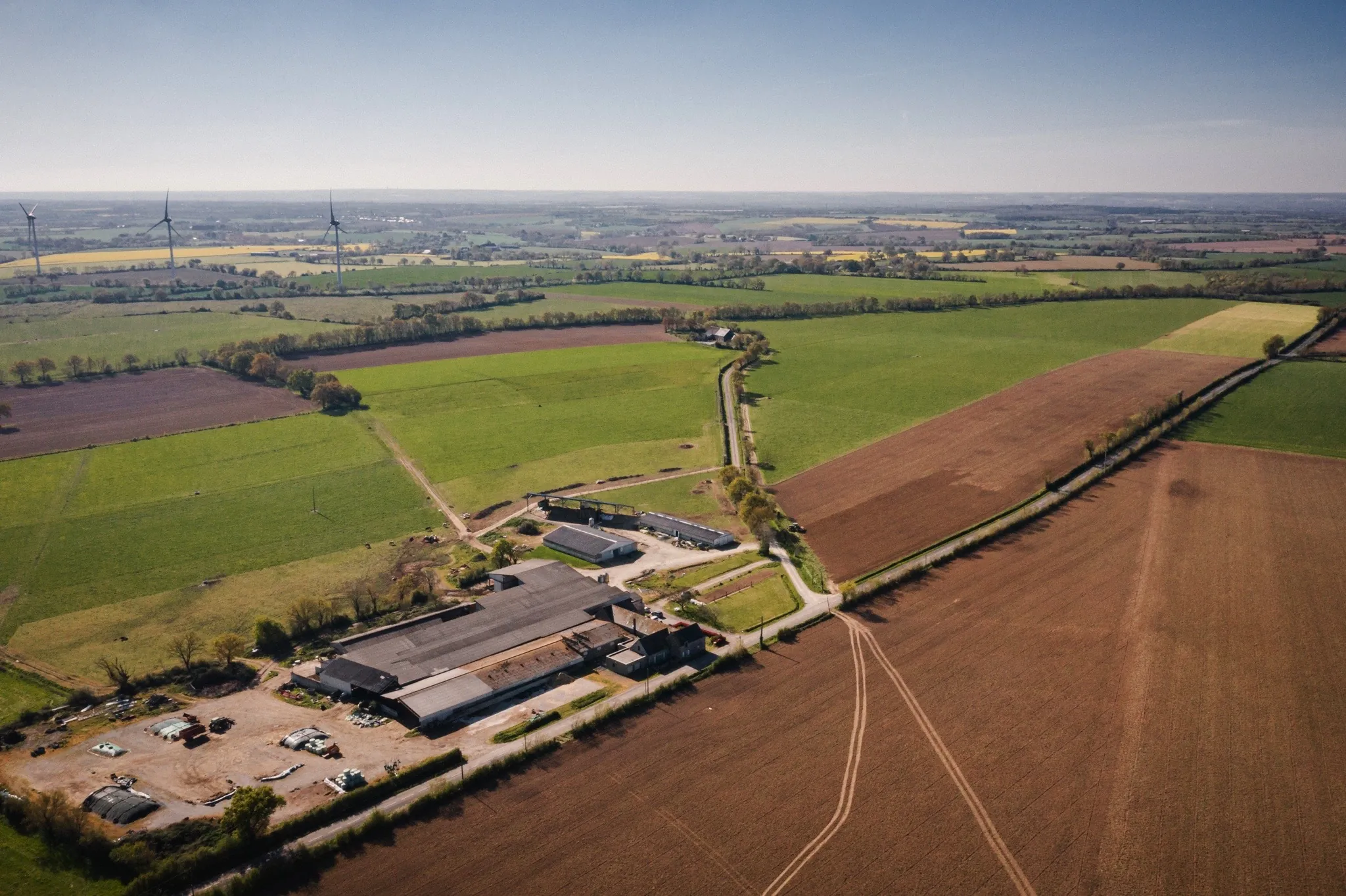 vue champs aerienne